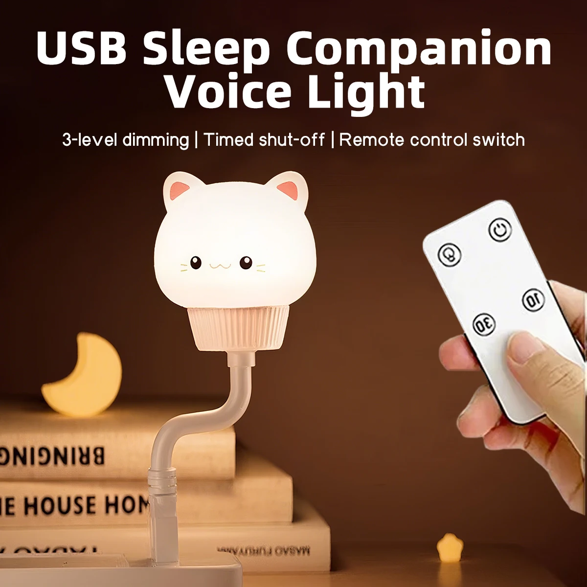 USB LED Kinder-Nachtlicht Bär Hase Ente Katze Dekorativ für Babyzimmer Kopfteil Ferngesteuerte Niedliche Cartoon-Lampe