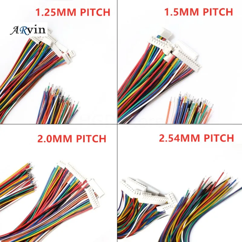 10PCS 1,0 1,25 1,5 2,0 2,54 SH/JST/ZH/PH/XH 1,0 MM 1,25 MM 1,5 MM 2,0 MM 2,54 MM weibliche stecker mit draht 2/3/4/5/6/7/8/P Pin Image