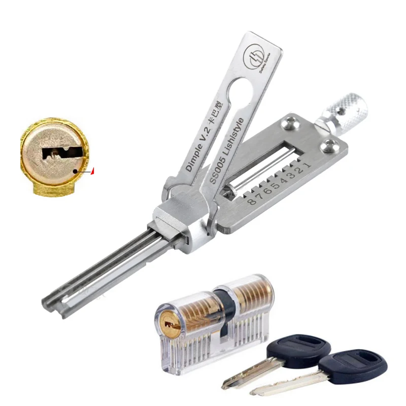 LSIHI 2NI1 Style KABA serrure outil ouvert outil de serrurier outil de verrouillage civil noyau outil de sélection de serrure en acier inoxydable