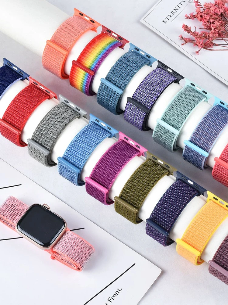 Sport Loop für Apple Watch Band 11 10 8 9 7 6 5 SE Ultra 3 49 mm iwatch Armband 46 mm 44 mm 42 mm 45 mm 41 40 mm Armband Correa Bands Image