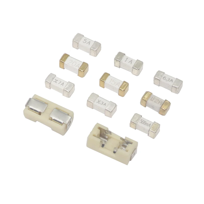 【10 Stück】1808/2410 Sicherungschip, sehr schnell wirkend, 100 mA, 315 mA, 500 mA, 1 A, 2 A, 3 A, 4 A, 5 A, 6,3 A, 8 A, 10 A, 12 A, 15 A, 20 A, 0451 SMD 2410 Keramik Image