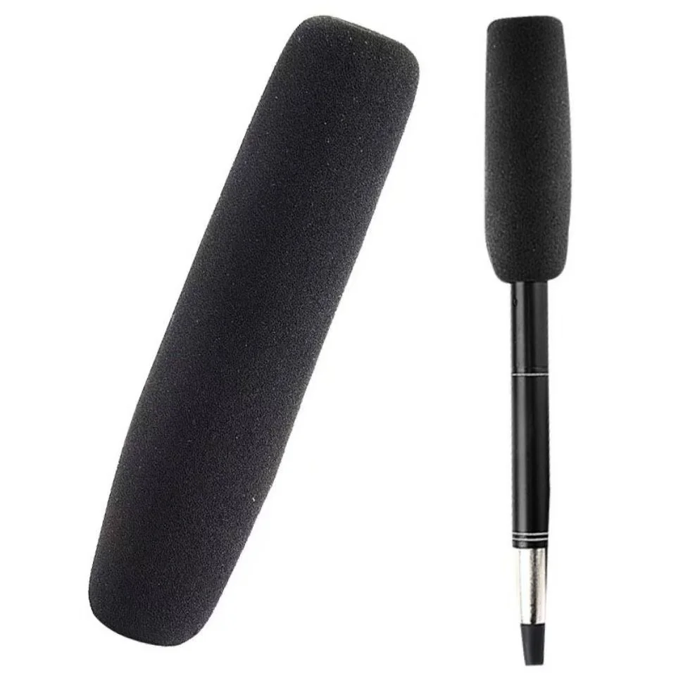 Langer Mikrofonschwamm für Vorstellungsgespräche, verdickte Mikrofonabdeckung, Schaumstoff, professionelle Windschutzscheibe, schützende weiche Mikrofonkappe Image