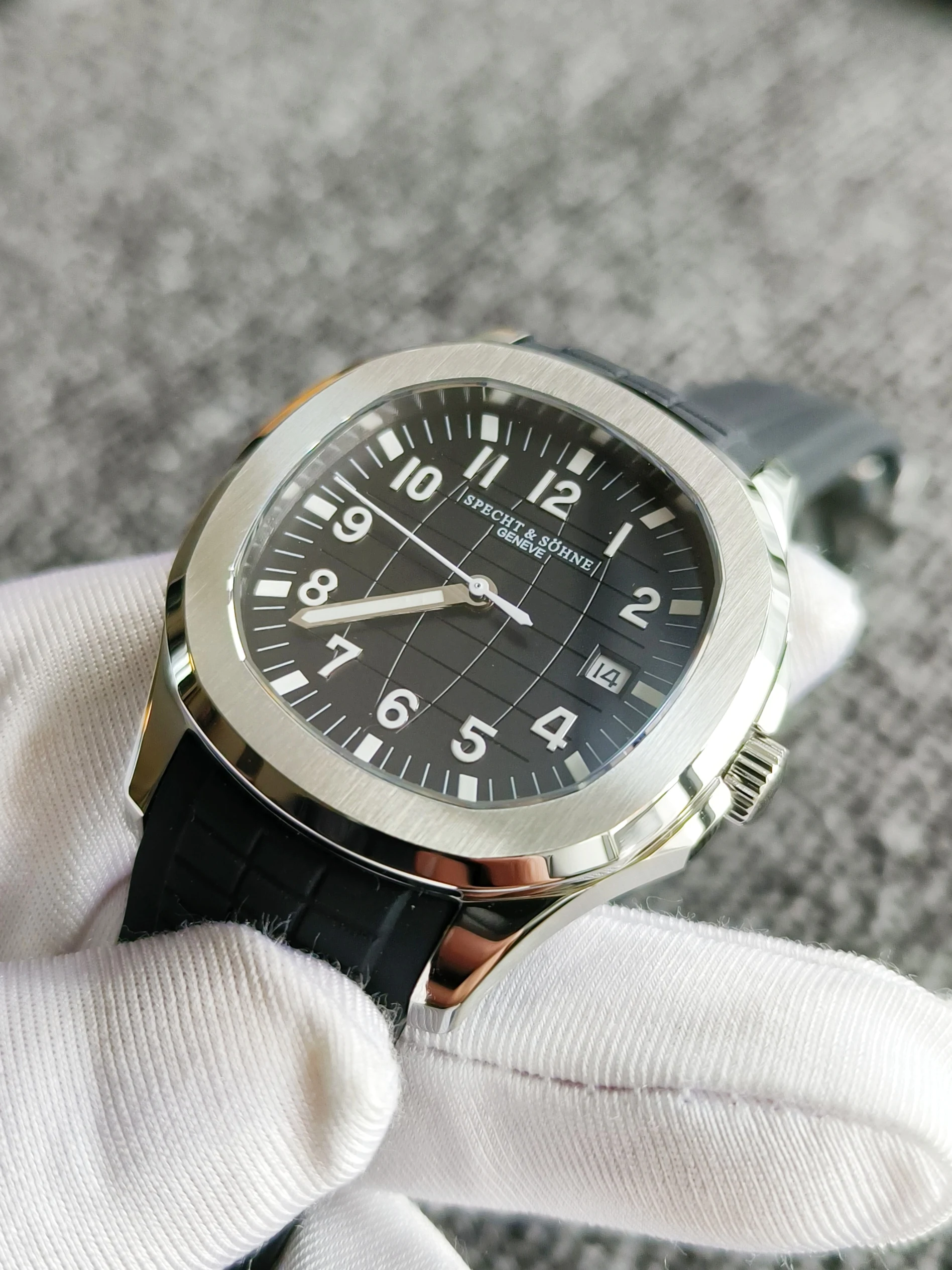 2026 Mode Luxus Specht&Söhne Herrenuhr Miyota 8215 Automatisches Mechanisches Uhrwerk 50M Wasserdicht Leuchtende Gummiarmband-Uhr Image