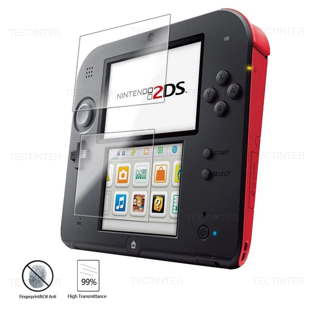 2 Teile/satz LCD Screen Protector Kompatibel mit Nintendo 2DS Oberen und Unteren Bildschirm Schutz Dichtung Film Für 2DS Zubehör