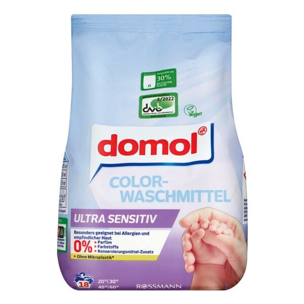domol Colorwaschmittel »ultra sensitiv« 18 WL weiß Image