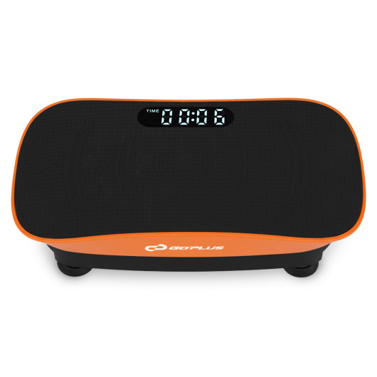 Costway Vibration Plate Exercise Machine for Lymphatic Drainage and Weight Loss with 10 Speed Intensities-Orange