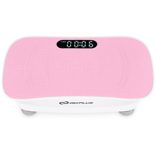 Costway Vibration Plate Exercise Machine for Lymphatic Drainage and Weight Loss with 10 Speed Intensities-White