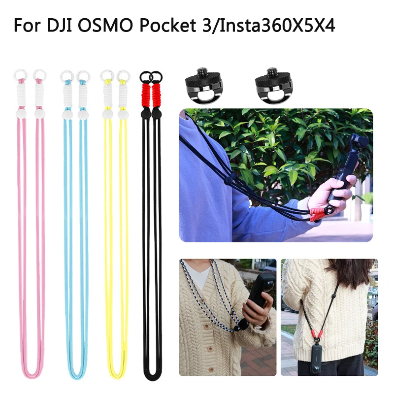 Für DJI OSMO Pocket 4 3 Umhängeband mit 1/4 Zoll Schraube Diebstahlsicheres Kamera-Trageband für Insta360 X5 X4 Gopro Zubehör Image