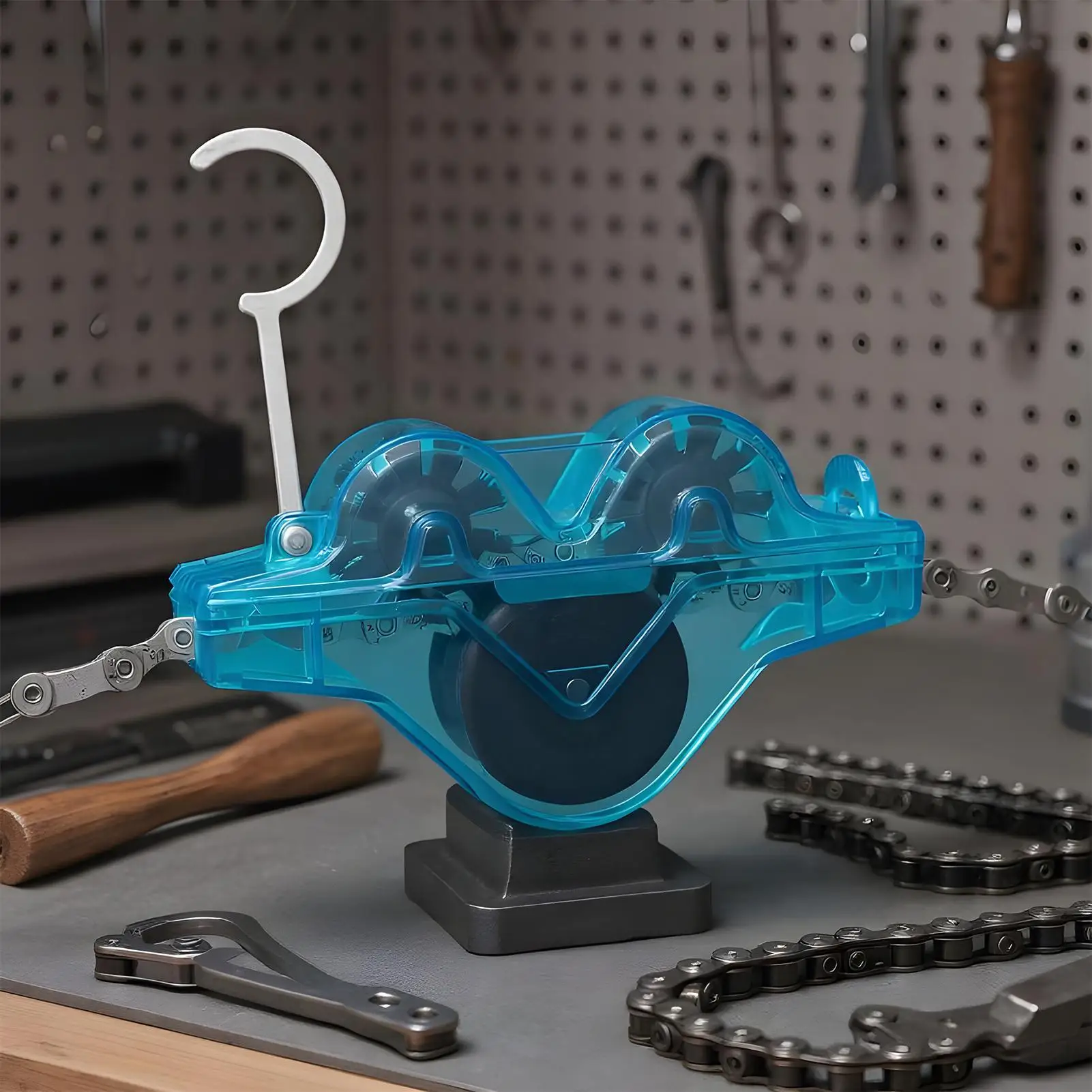 Fahrradketten-Reinigungsset, Fahrradketten-Reiniger, Bürstenwerkzeug mit Schraube, Reinigungsmittel, Entfettung, Fahrradzubehör für Radfahrer Image