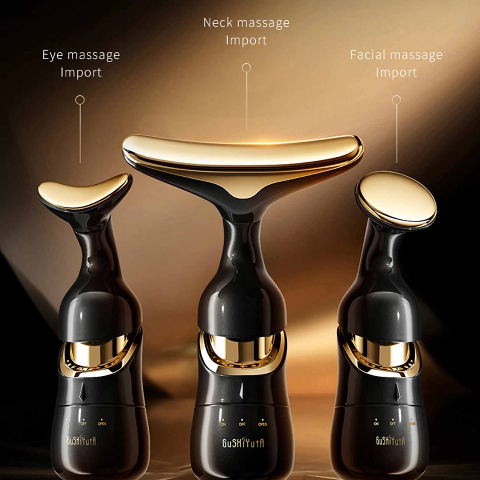 3 In 1 Hautpflege Gesichts Straffende Lifting Gerät Hals Gesichts Auge Massage Gesicht Schlanker Anti Aging Hautpflege Gesicht Sculpting werkzeug Image