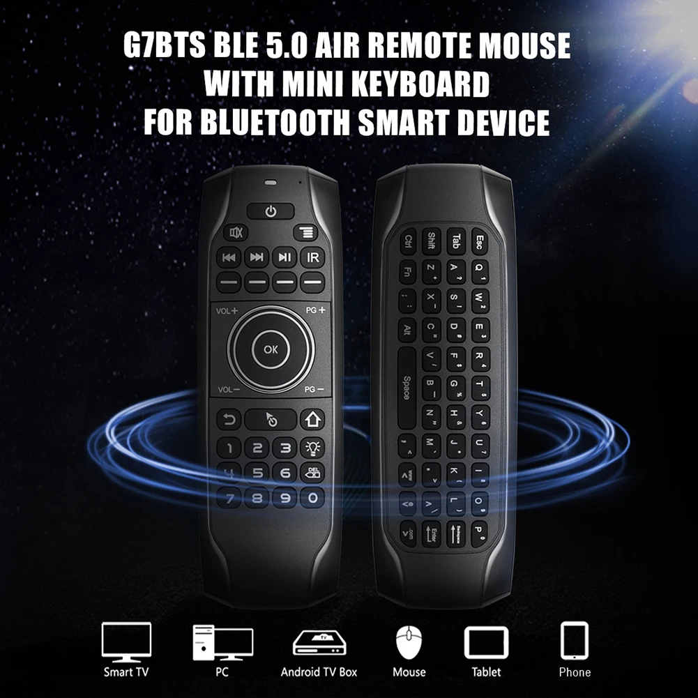 3,7-4,2 V IR Drahtlose Tastatur Bluetooth-kompatibel Drahtlose Tastatur Fernbedienung Micro USB Lade 200 mAh für Android TV box Image