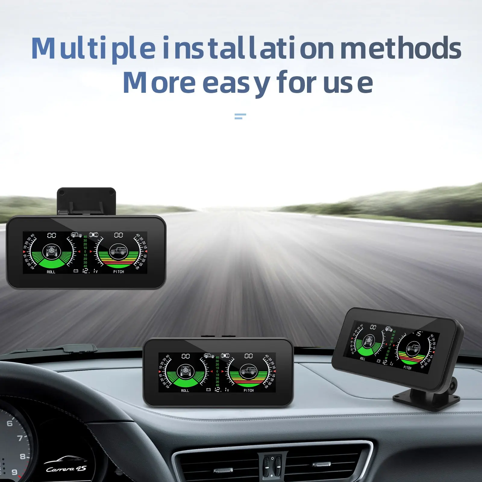 AD M50 Neigungsmesser HUD Off Road GPS Smart Neigungsmesser Digitalanzeige Tilt Roll Pitch Winkel Neigungsmesser Auto Intelligent Volt Image