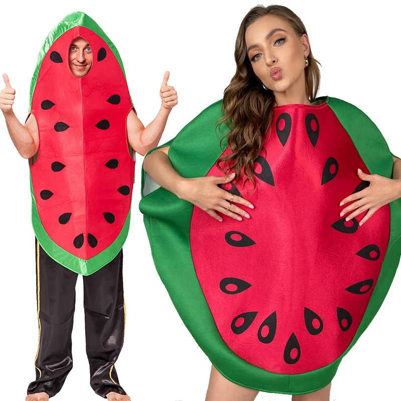 Wassermelone Kostüm Für Paar Obst Halloween Kostüm Erwachsene Wassermelone Gedruckt Fancy Dress Up Purim Carnivl Outfit Image