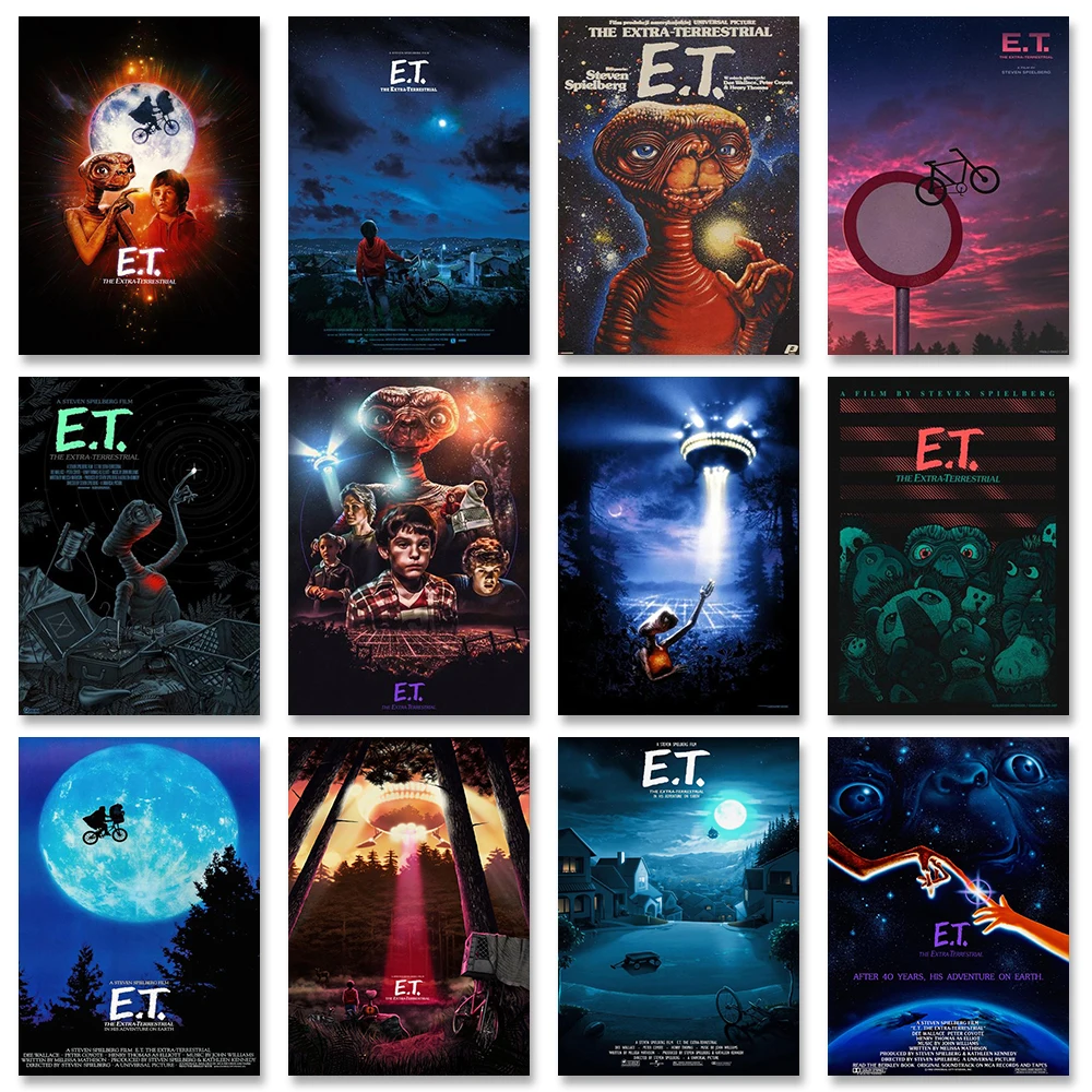 ET film toile mur Art impression affiche film affiche couverture murale Home cinéma décor cadeau