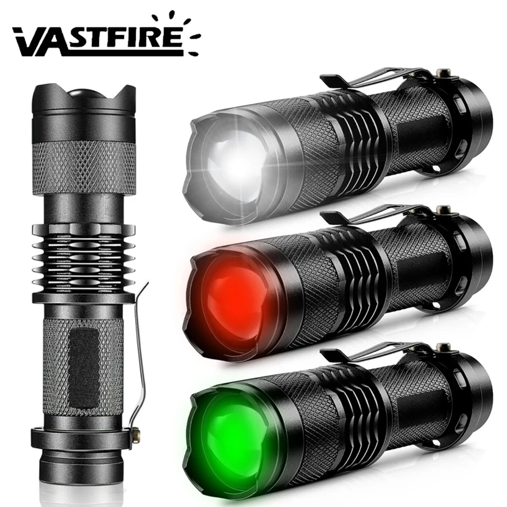 Tragbare Mini Q5 LED Taschenlampe Taktische Lampe Taschenlampe Einstellbarer Fokus Zoombare Taschenlampe für Geschenk Wandern Camping Image