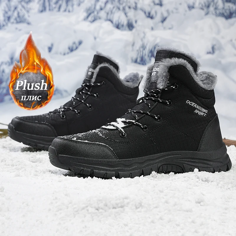Wanderschuhe Männer Winter Schneeschuhe für wasserdichte Turnschuhe super warme Herren Originals tiefel Outdoor männliche Arbeits schuhe Größe 39-48