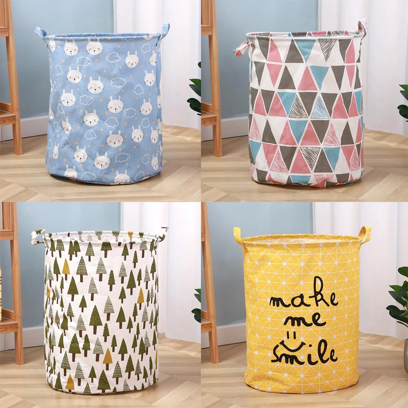 {MX} Large Capacity Foldable Laundry Basket Waterproof Clothes Storage Basket Bathroom Hamper Bin With Handles Clothes Organizer