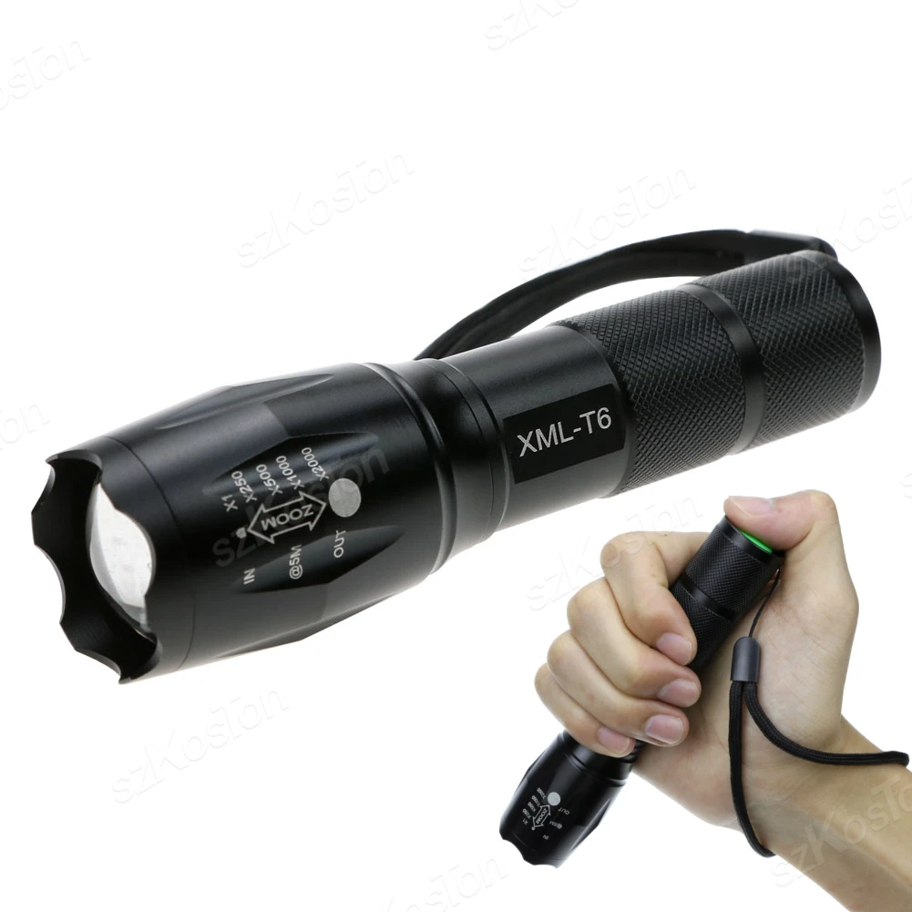 Portable XML T6 LED Flashlight Telescopic Tactical Lanterna Flashlight Multifunctional Zoomable Waterproof Outdoor Camping Bike