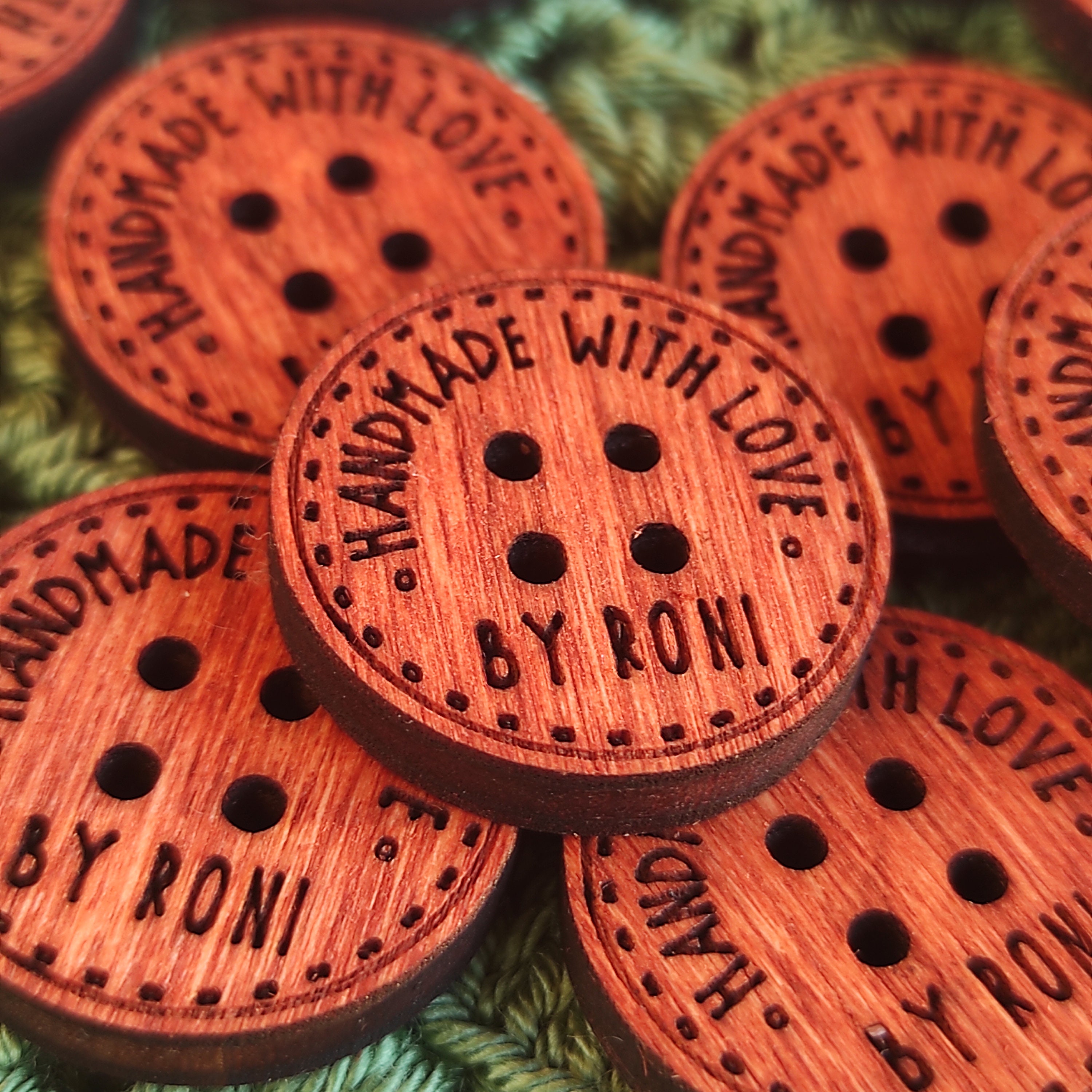 Bottoni in legno da 100 pezzi per articoli a maglia e all'uncinetto, bottoni per oggetti fatti a mano, bottoni in legno personalizzati, bottoni person