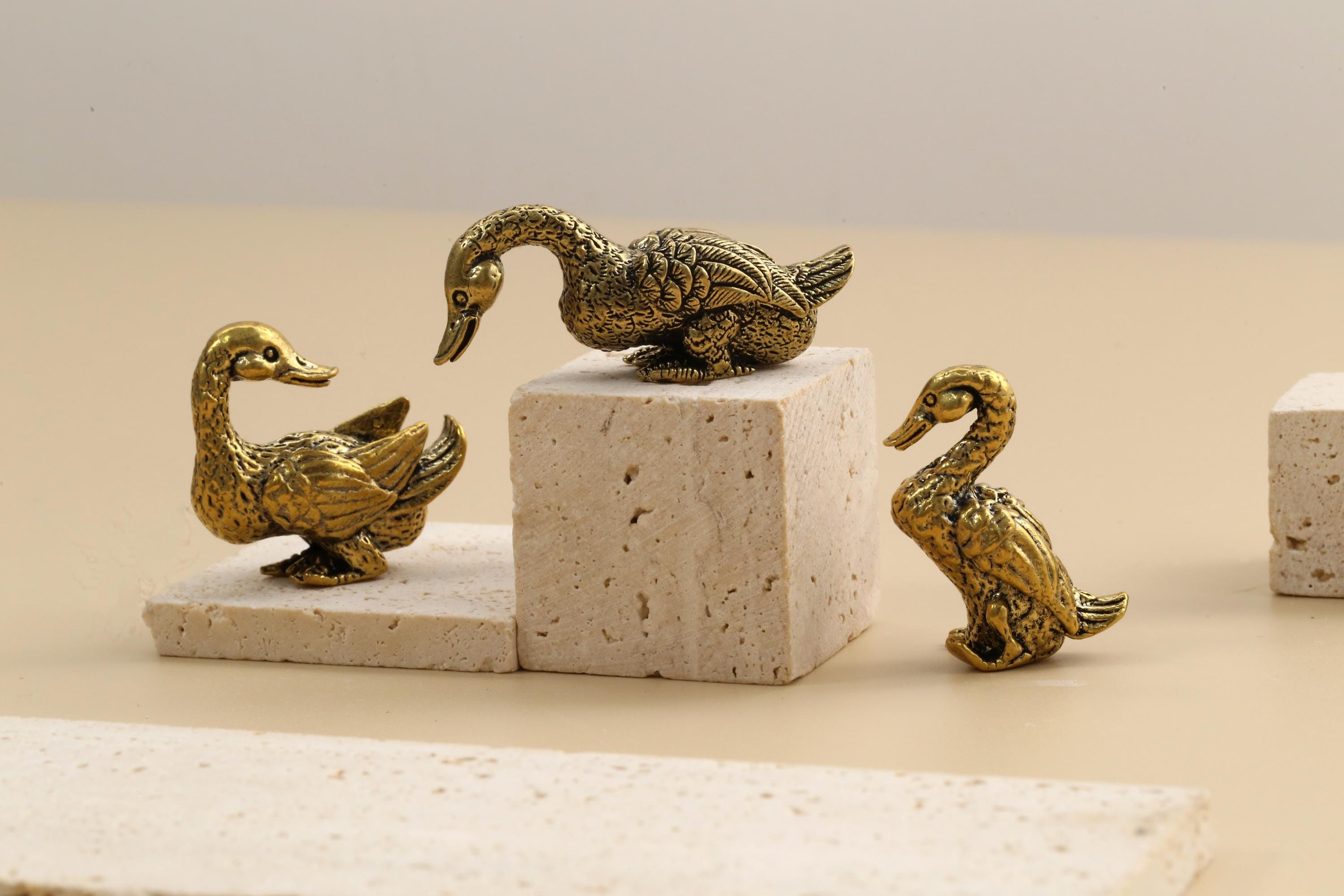 Maniglie per mobili in ottone anticato con motivo a paperelle, maniglie per cassetti in ottone vintage con animali, maniglie per cassetti, maniglie pe