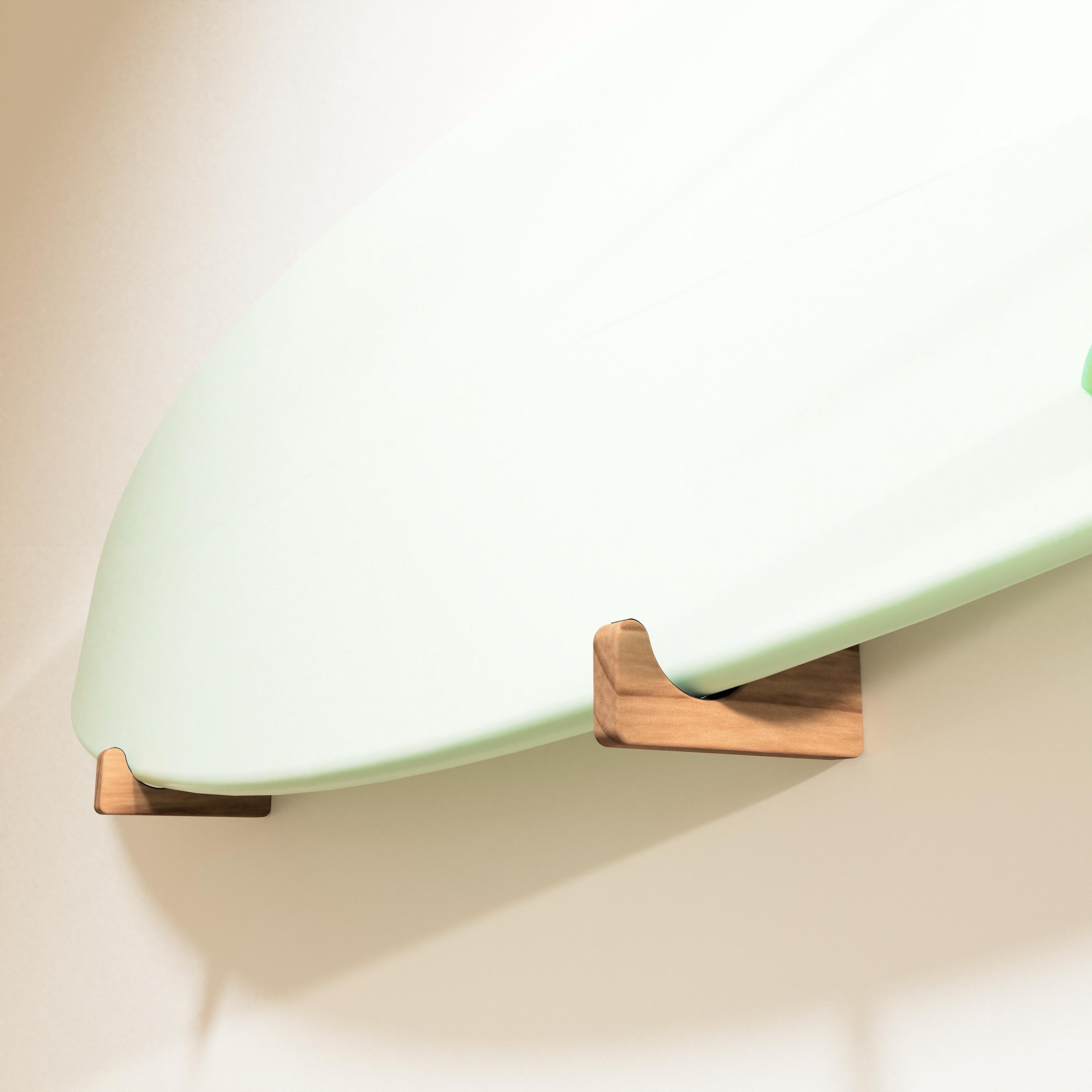 Supporto da parete per tavola da surf / Supporto da parete in legno per tavola da surf / Supporto da parete galleggiante per tavola da surf, decorazio