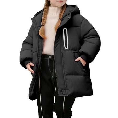 Liyamei Winter Jacket Girls Down Coat Long Jacket Warm Winter Coat Children s Down Jackets Windproof Outdoor Jacket Fashion Children s Jacket Girls Puffer Jacket Size 4-5 Years