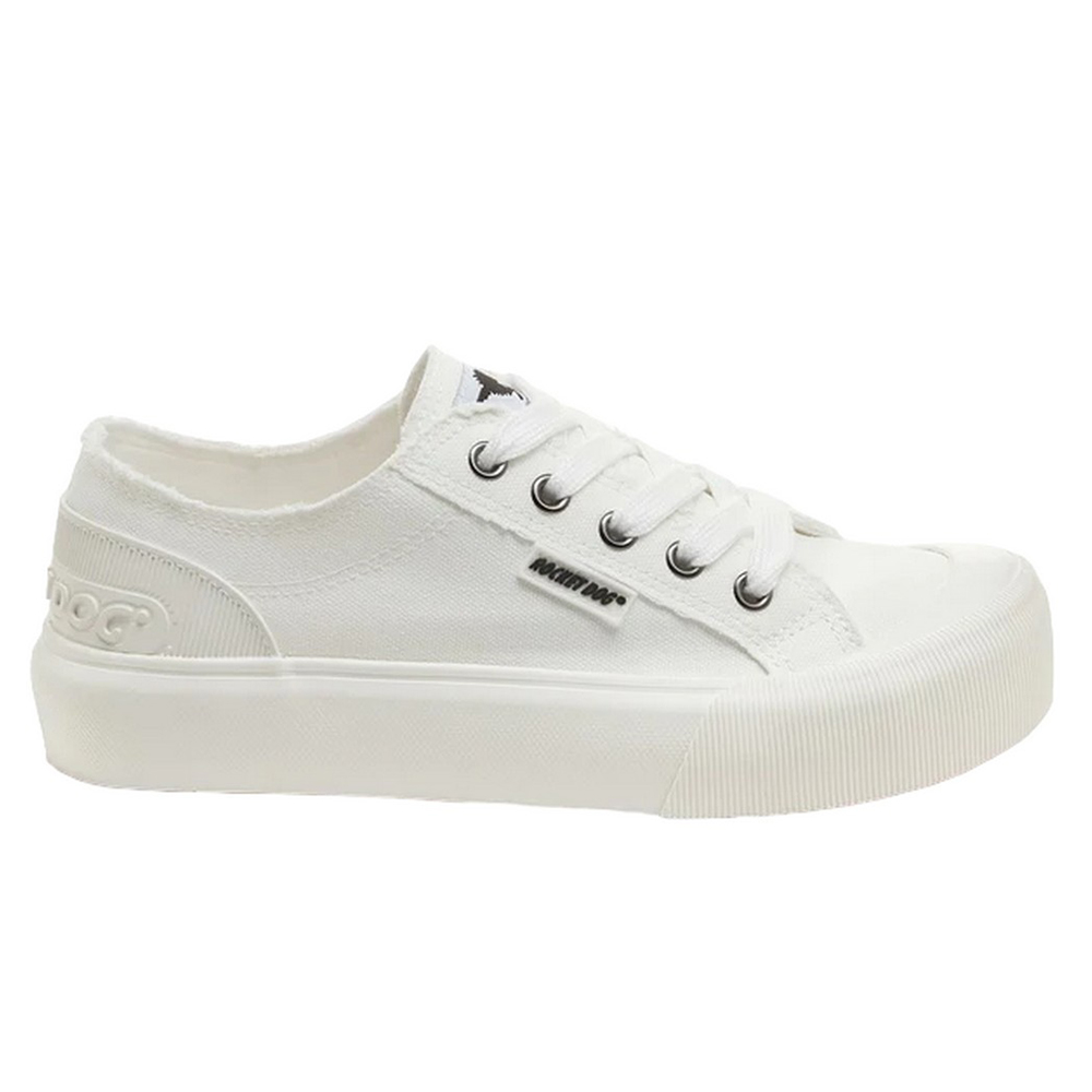 Rocket Dog Womens/ladies Jazzin Plus Trainers (white) - Size UK 7 | Rocket Dog Sale | Discount Designer Brands