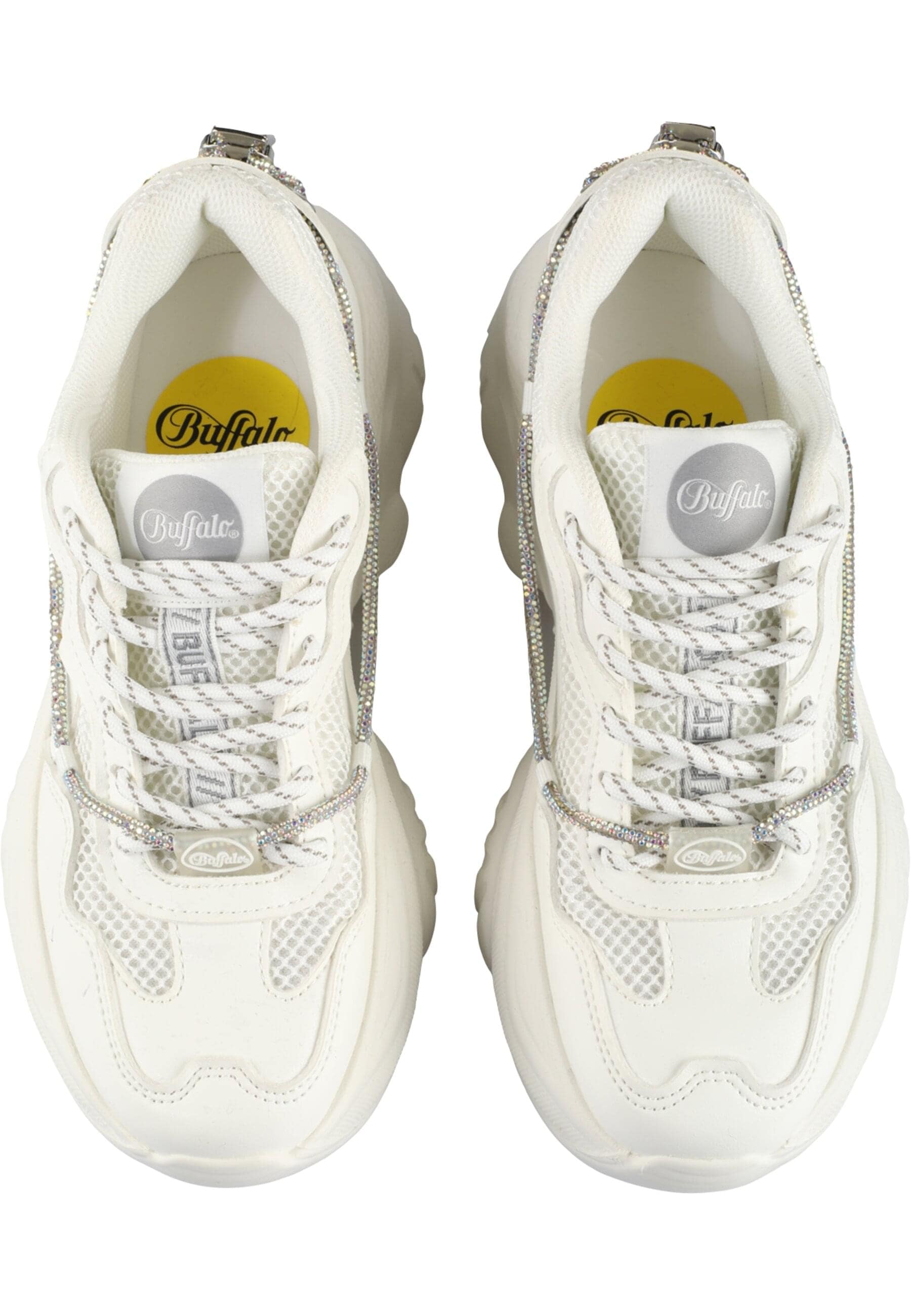 Trainingsschuh BUFFALO "Buffalo BLISS LUXE", Damen, Gr. 41, weiß, silber, Schuhe