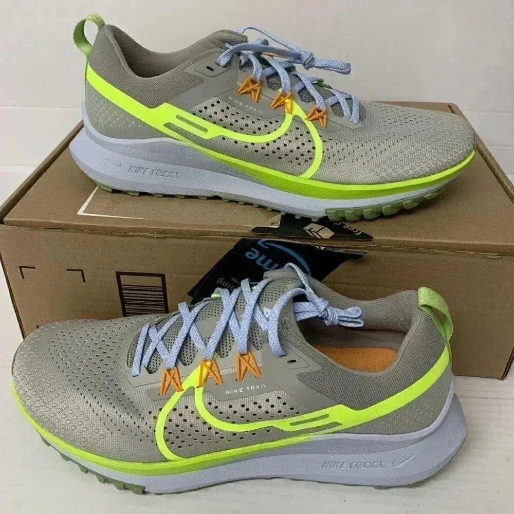 Nike Shoes | -76 Nike Mens Trail Running Shoes, Gray/Blue/Yellow-Us 12 Mens | Color: Gray/Yellow | Size: 12