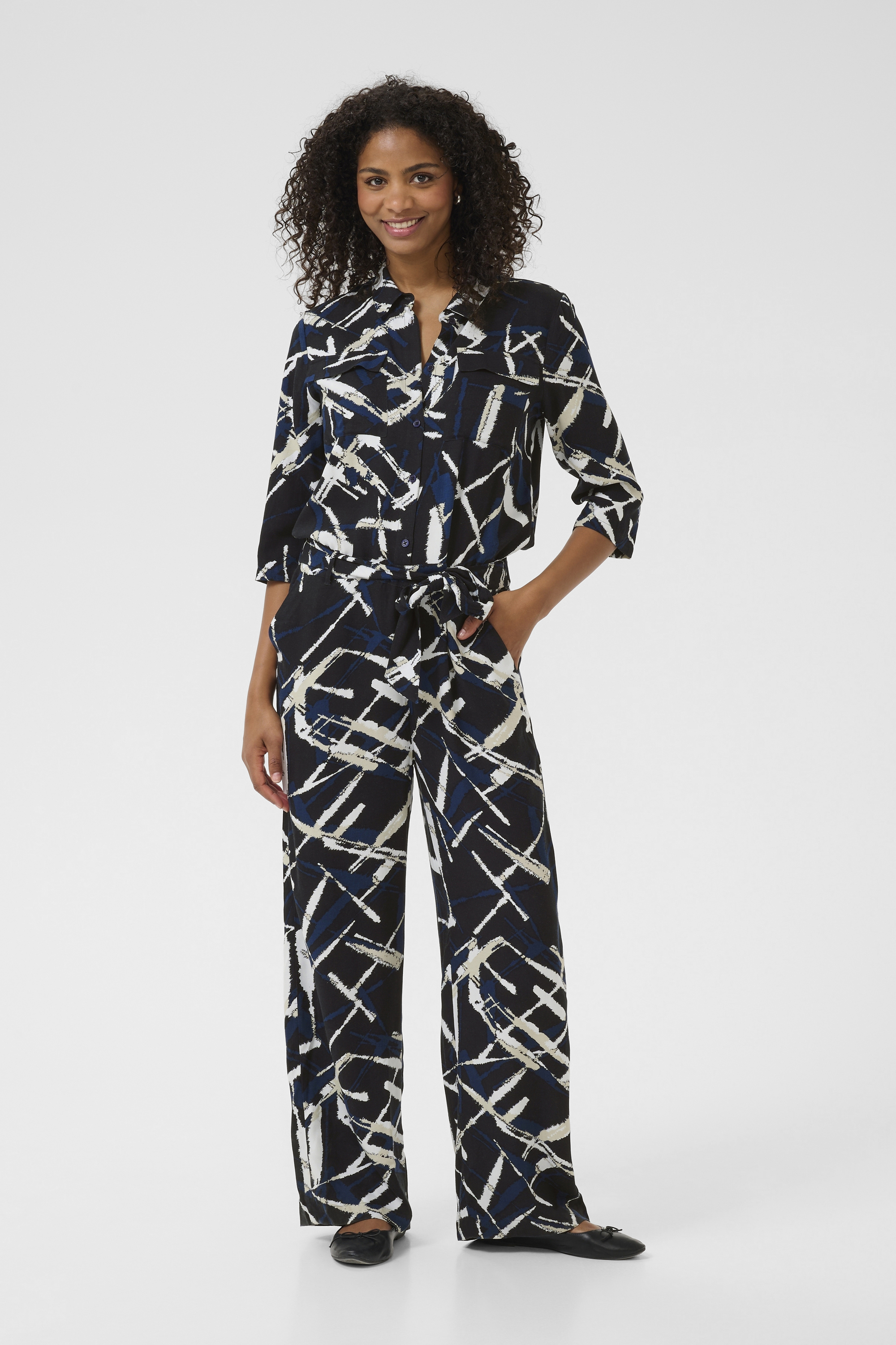 Overall Regular fit black blue Image