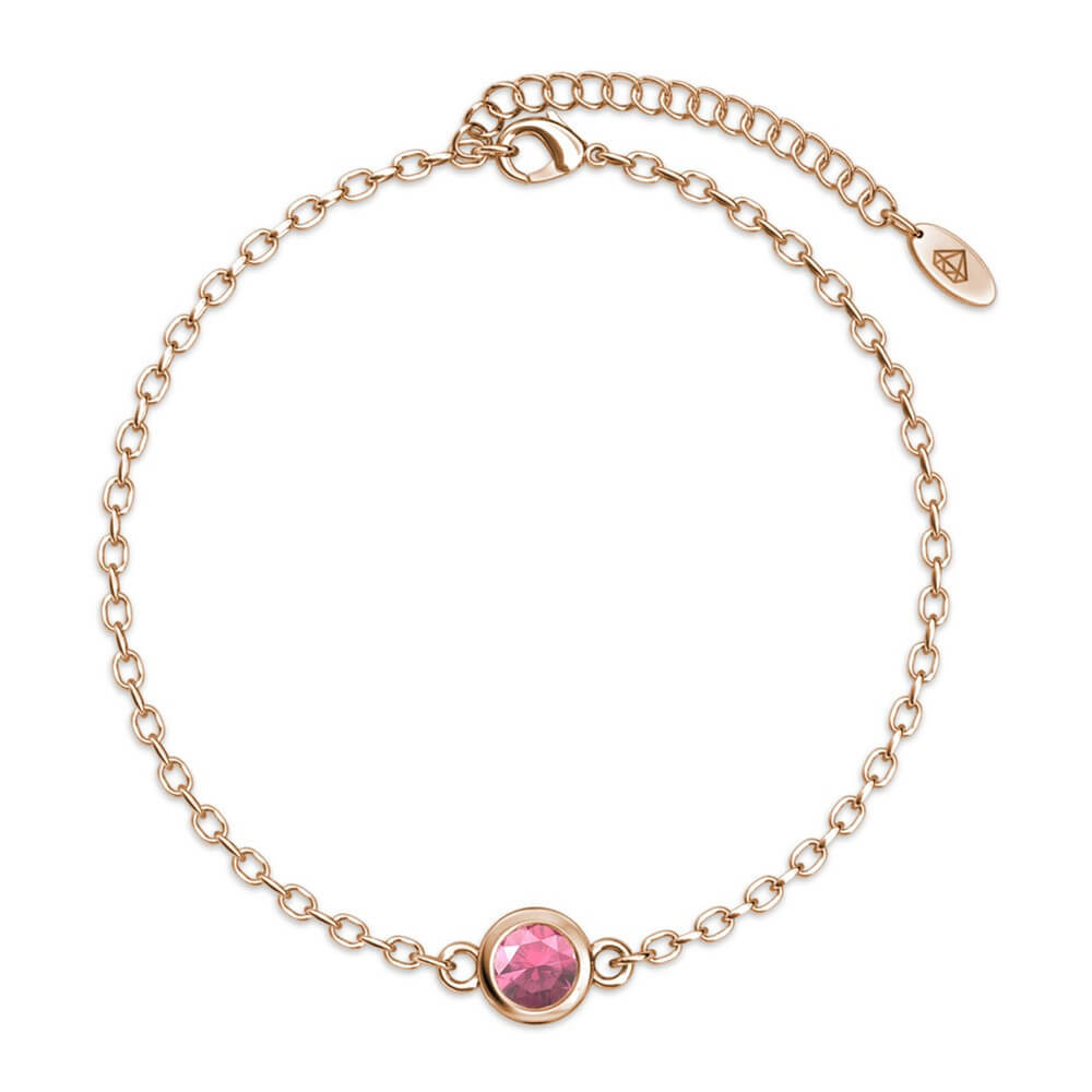 Geburtsstein-Armbänder - Roségold und Pink Image