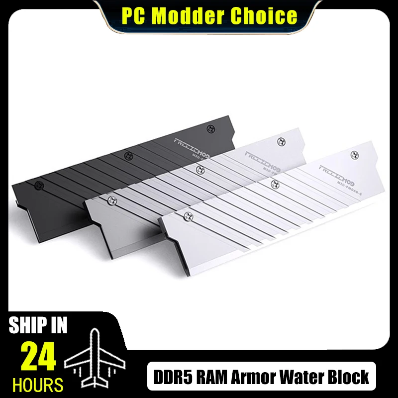 FREEZEMOD Memory Armor Water Block Cooling Wird für DDR4 DDR5 RAM Vest Support Gen. 5. Kühlkörper, 3 Farben MEO-PMOAB-G verwendet Image