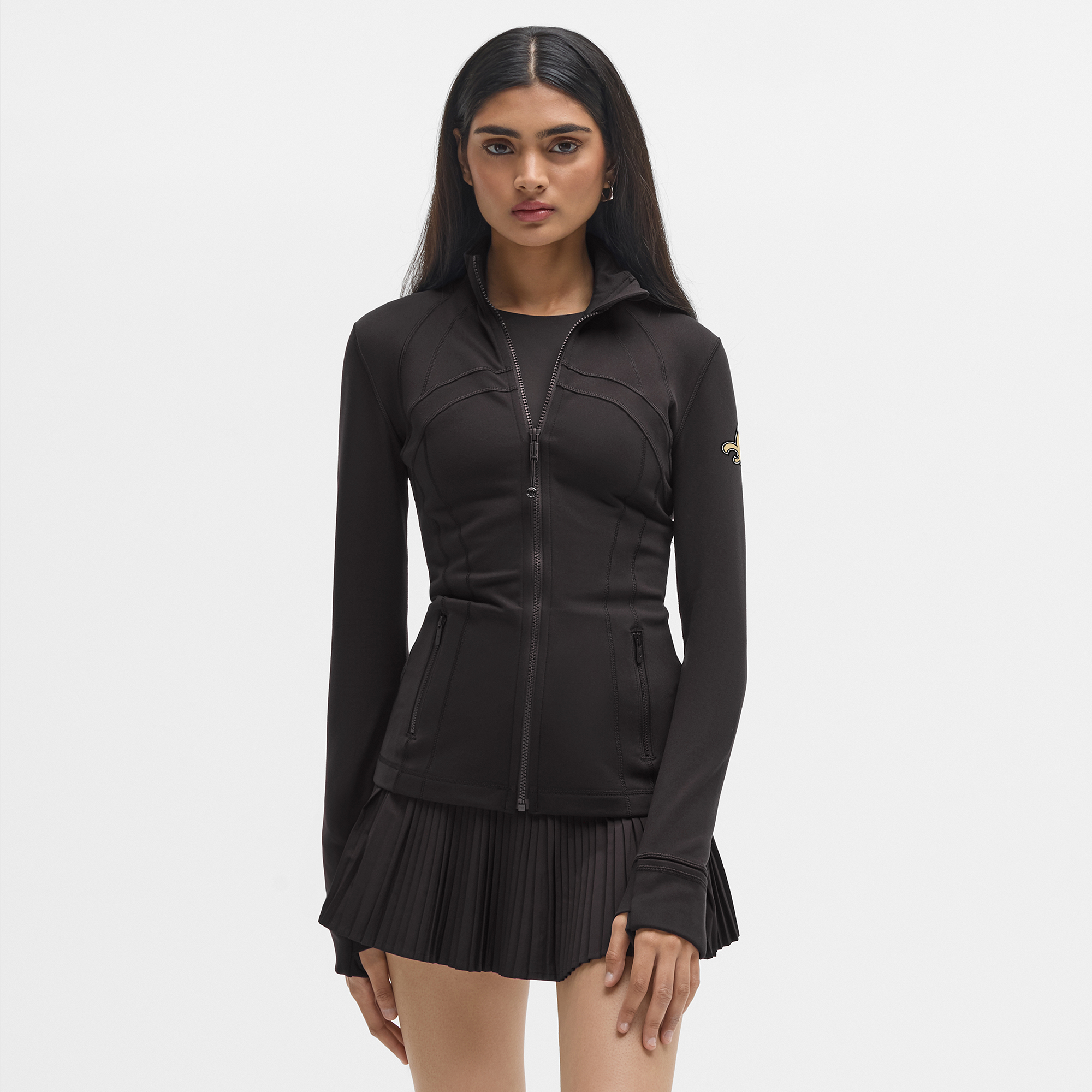 Schwarze New Orleans Saints Define Jacke für Damen von lululemon *Luon™ Image