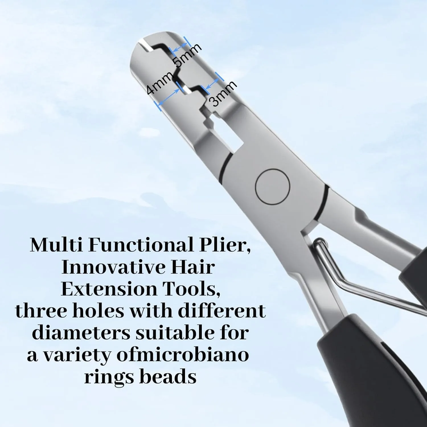 Multifunktions-Haarverlängerungszange, Fusion Crusher Tool für Keratin-Haare, vorgebundene Extensions, Haarschlaufen-Styling mit flacher Spitze Image