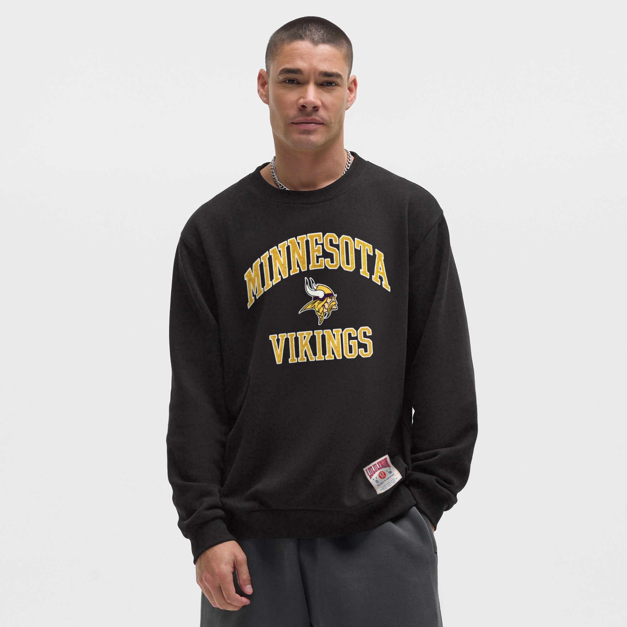Schwarzes Minnesota Vikings Steady State Sweatshirt für Herren von lululemon Image