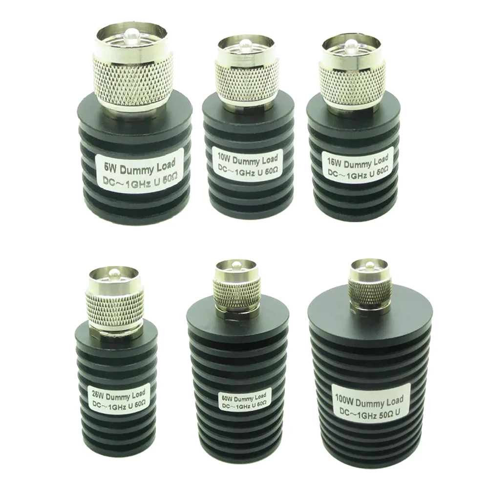 HF-Koaxial-Dummy-Lastwiderstand, UHF-PL259-Stecker, 5–100 W, 50 Ω, 0–1 GHz, geeignet für elektrische Geräte von SO-239 Image