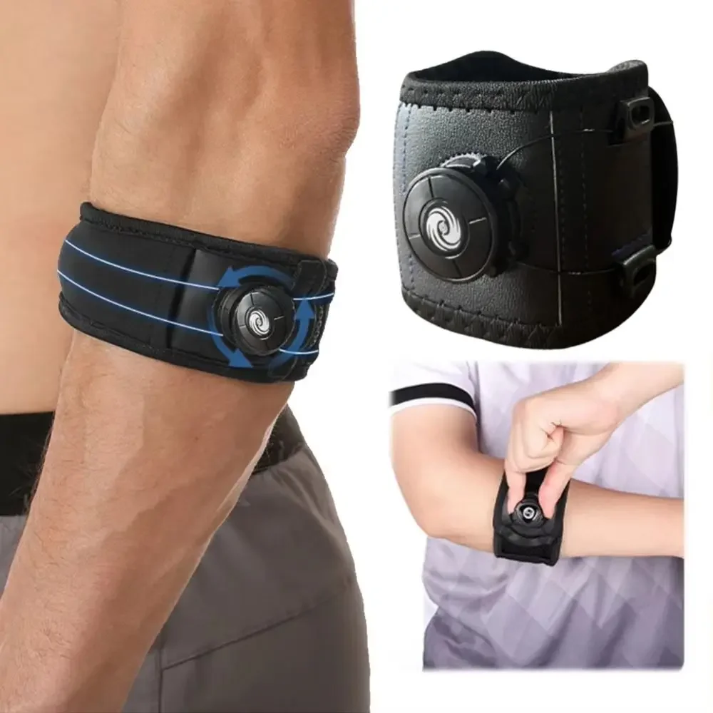 Ellenbogenschutz mit verstellbarem Druckknopf, Basketball, Badminton-Armschutz, Tennis, spezielle Gelenkschutzhülle für Sport und Fit Image
