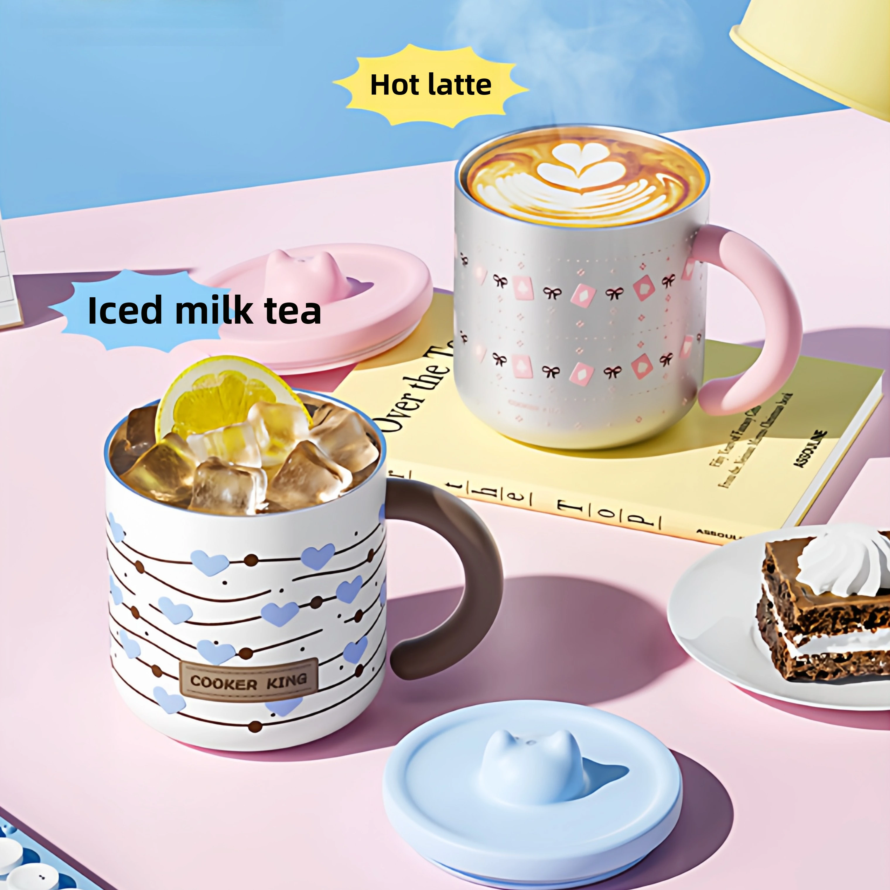 COOKER KING Isolierter Becher für Damen, 316, Edelstahl, Kinderbecher, Büro, Wasserbecher, Tee, Haushalt, Kaffeetasse Image