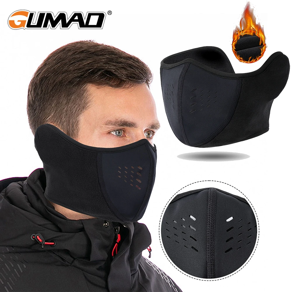 Winter Fleece Maske Halswärmer Gamasche Gesichtsbedeckung Ski Winddicht Wiederverwendbare Sport Schal Outdoor Radfahren Snowboard Wandern Zubehör Image