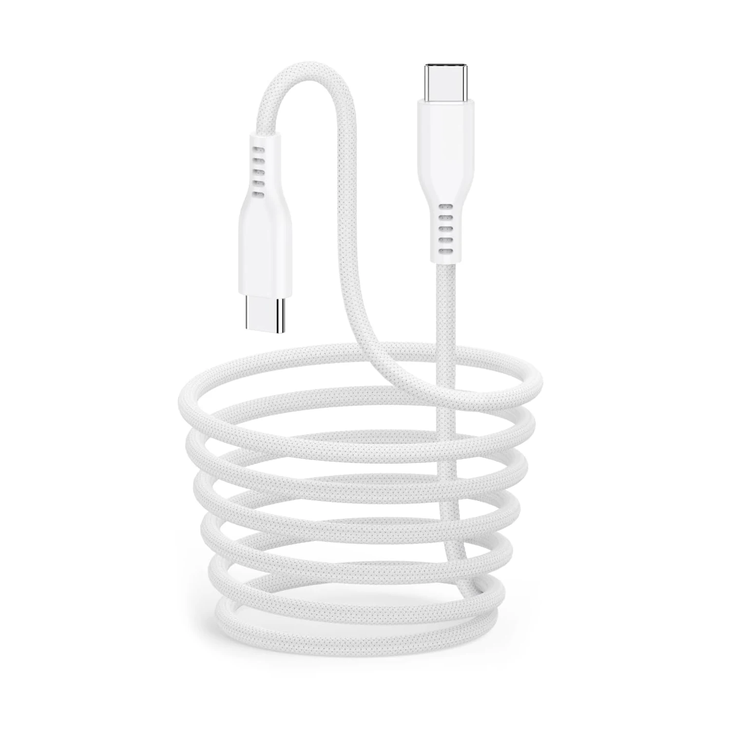 USB-C-auf-USB-C-Kabel 6,6 Fuß – 60 W Schnellladung, geflochtenes, langlebiges Kabel für Galaxy S25 S24, Pixel 10, iPad Pro, Android, MacBook Image