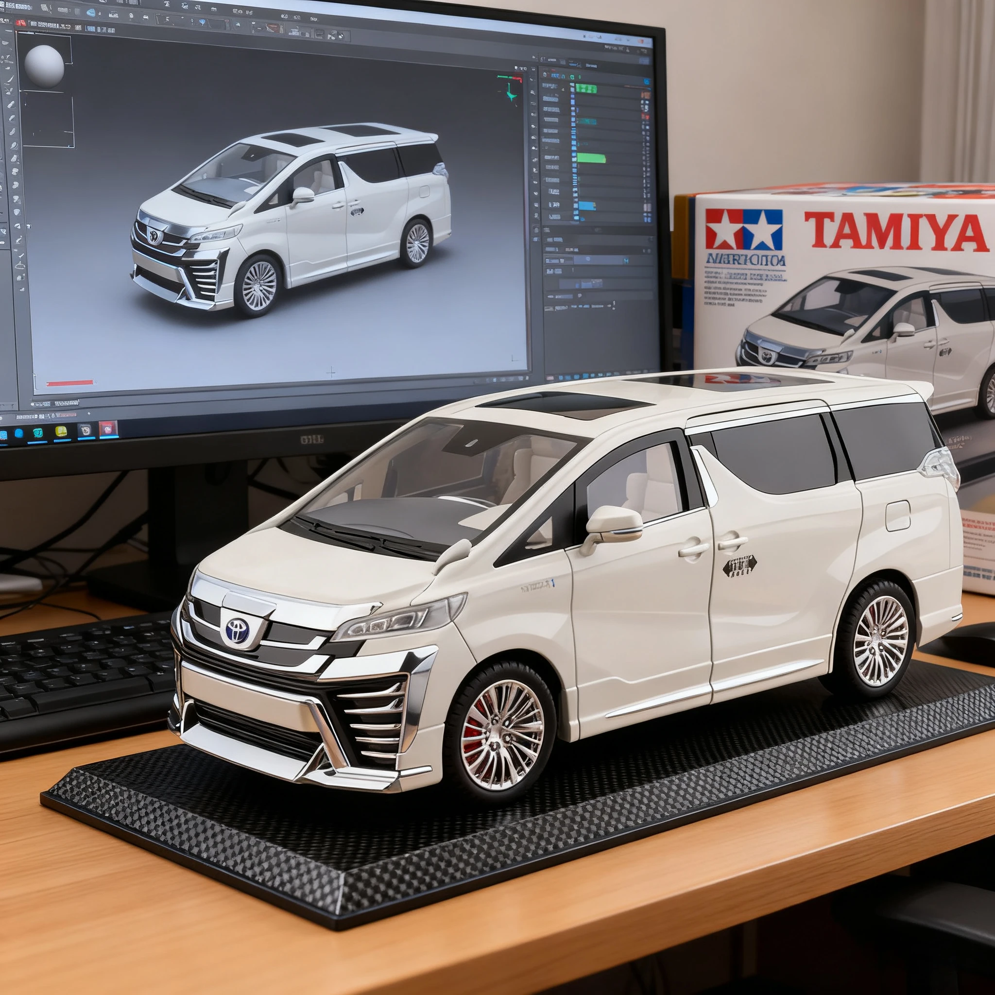 Große Größe 1/18 Vellfire Alphard MPV Legierung Luxy Auto Modell Druckguss Metall Fahrzeuge Auto Modell Sound Licht Simulation Kinder Spielzeug Geschenk Image