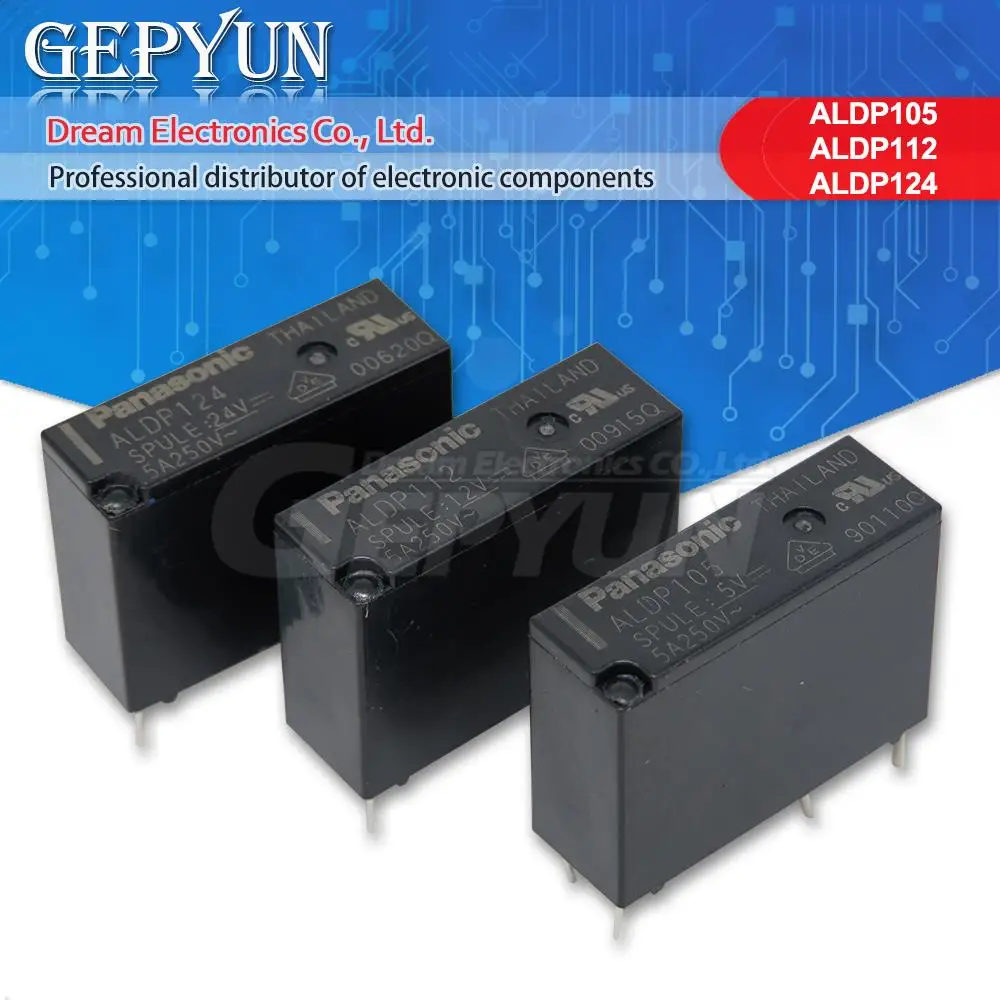 5PCS Relais ALDP105 ALDP112 ALDP124 5v 15v 25v 5A 250V DIP4 eine gruppe von normalerweise offenen Image