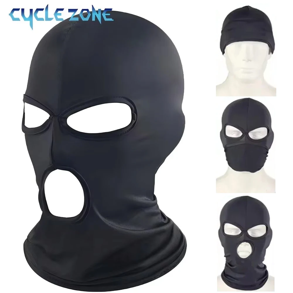 Passamontagna Maschera integrale a 3 fori Maschera da sci per uomo Donna Traspirante Moto Ciclismo Equitazione Sport Passamontagna Maschera di protezione UV