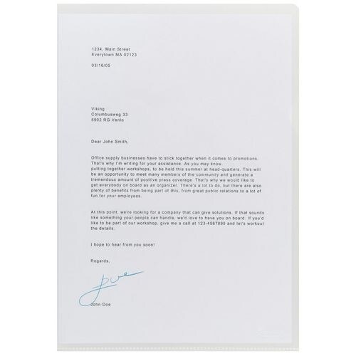 Hetzel Klarsichthülle 721012 DIN A4 PP (Polypropylen) Transparent 50 Stück Image