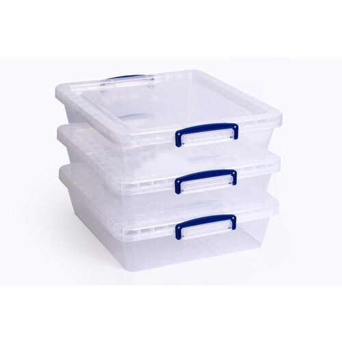 Really Useful Box Kunststoff Archivbox 10,5 L Transparent 38,3 x 46 x 11,3 cm 3 Stück Image