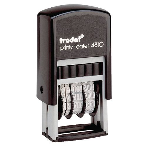 Trodat 4810 Datumstempel Printy Englisch Schwarz Image