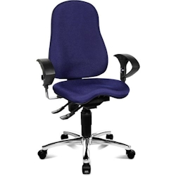 TOPSTAR Sitness 10 Bürostuhl Permanentkontakt Stoff Höhenverstellbare Armlehne Höhenverstellbarer Sitz Blau 110 kg Image