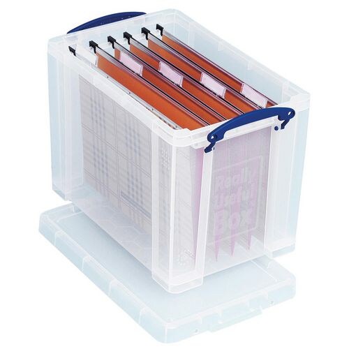 Really Useful Box Kunststoff Archivbox 24 L Transparent 27 x 29 x 46,5 cm Image