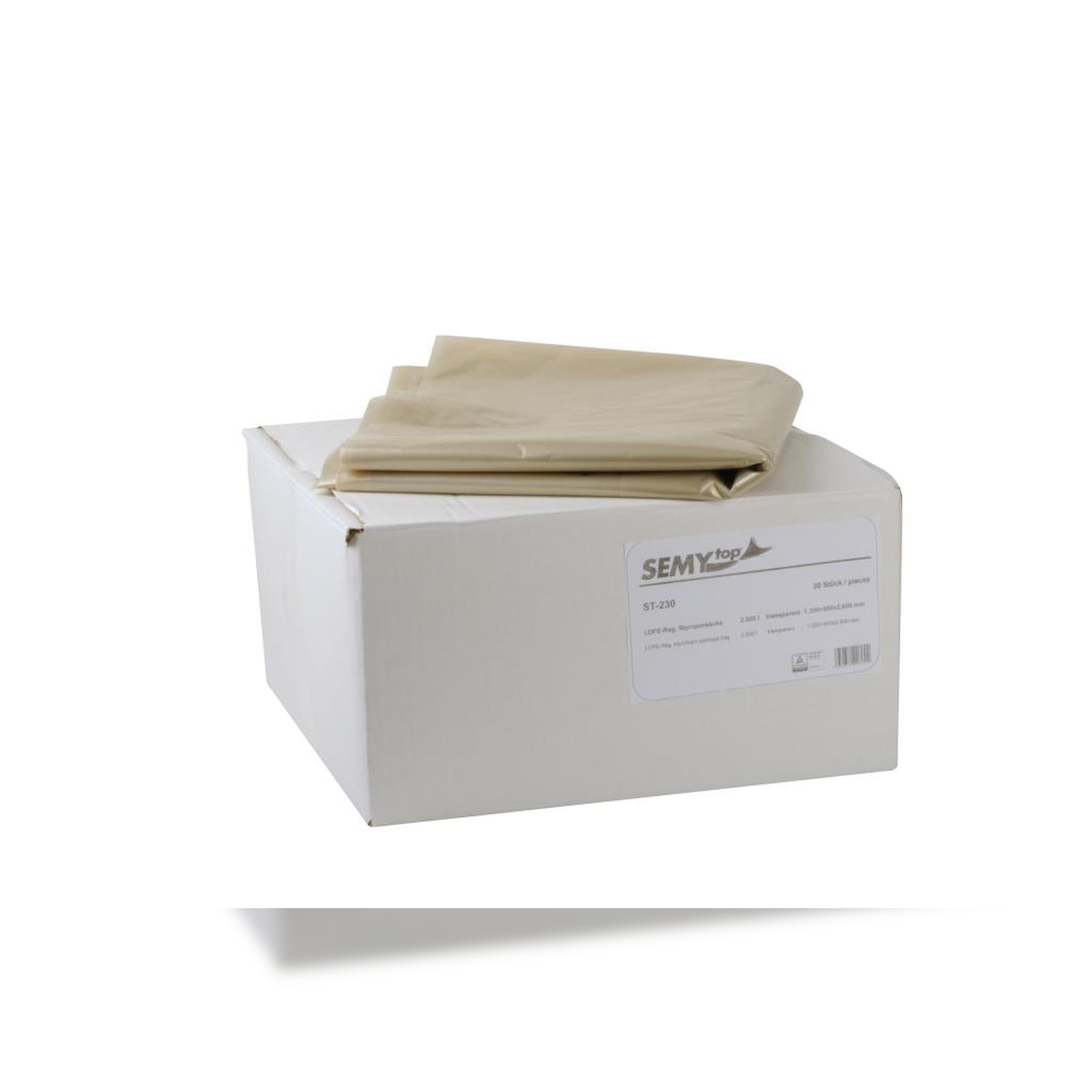 Plock GmbH Styroporsäcke SemyTop - 5 Wertstoffsäcke – Typ 100 - lose - ca.2500 L - Müllsäcke Image