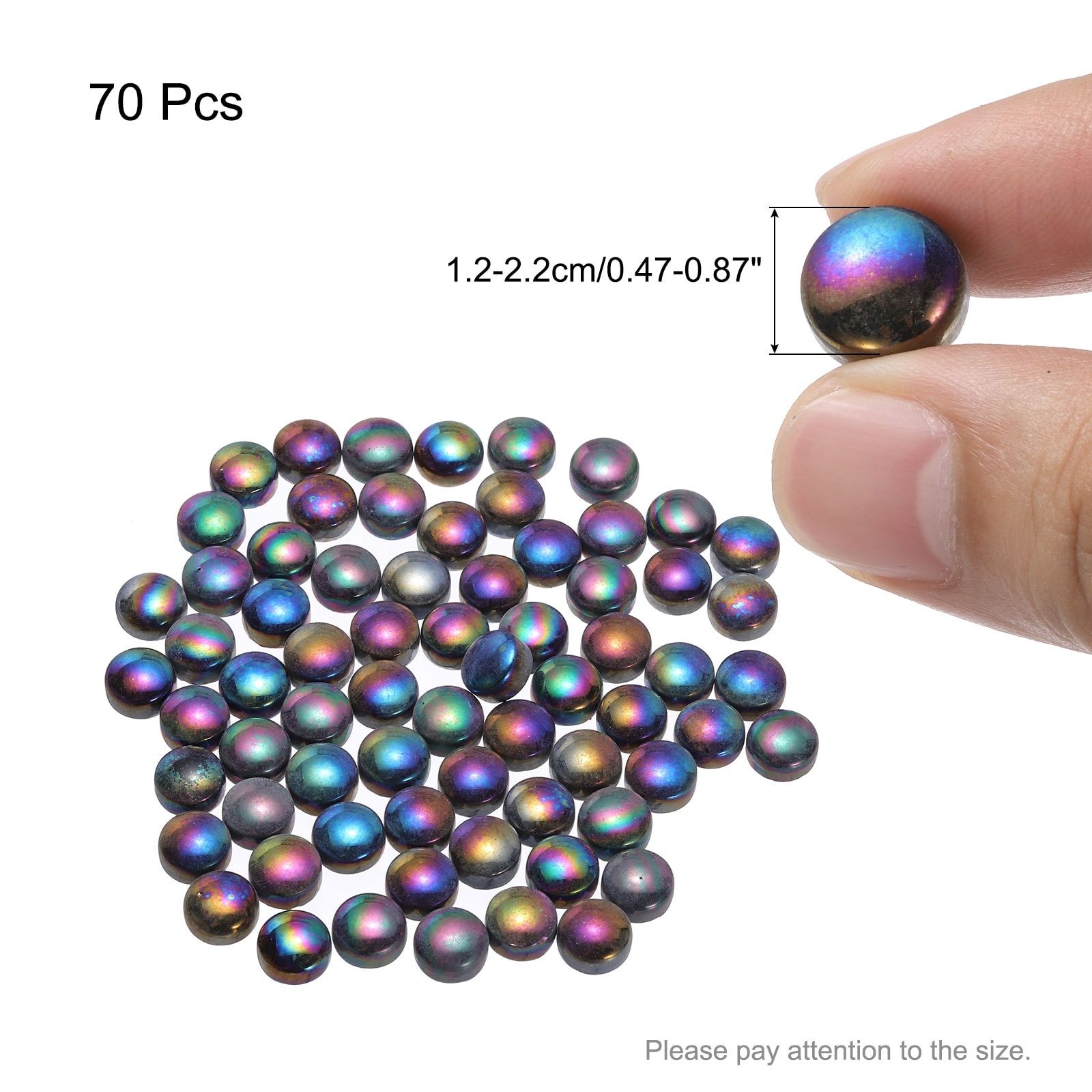 Ceramics Beads,Flat Ceramics Gemstone Ceramics Marbles Pebbles for Vase Fillers Aquarium Decor DIY Craft